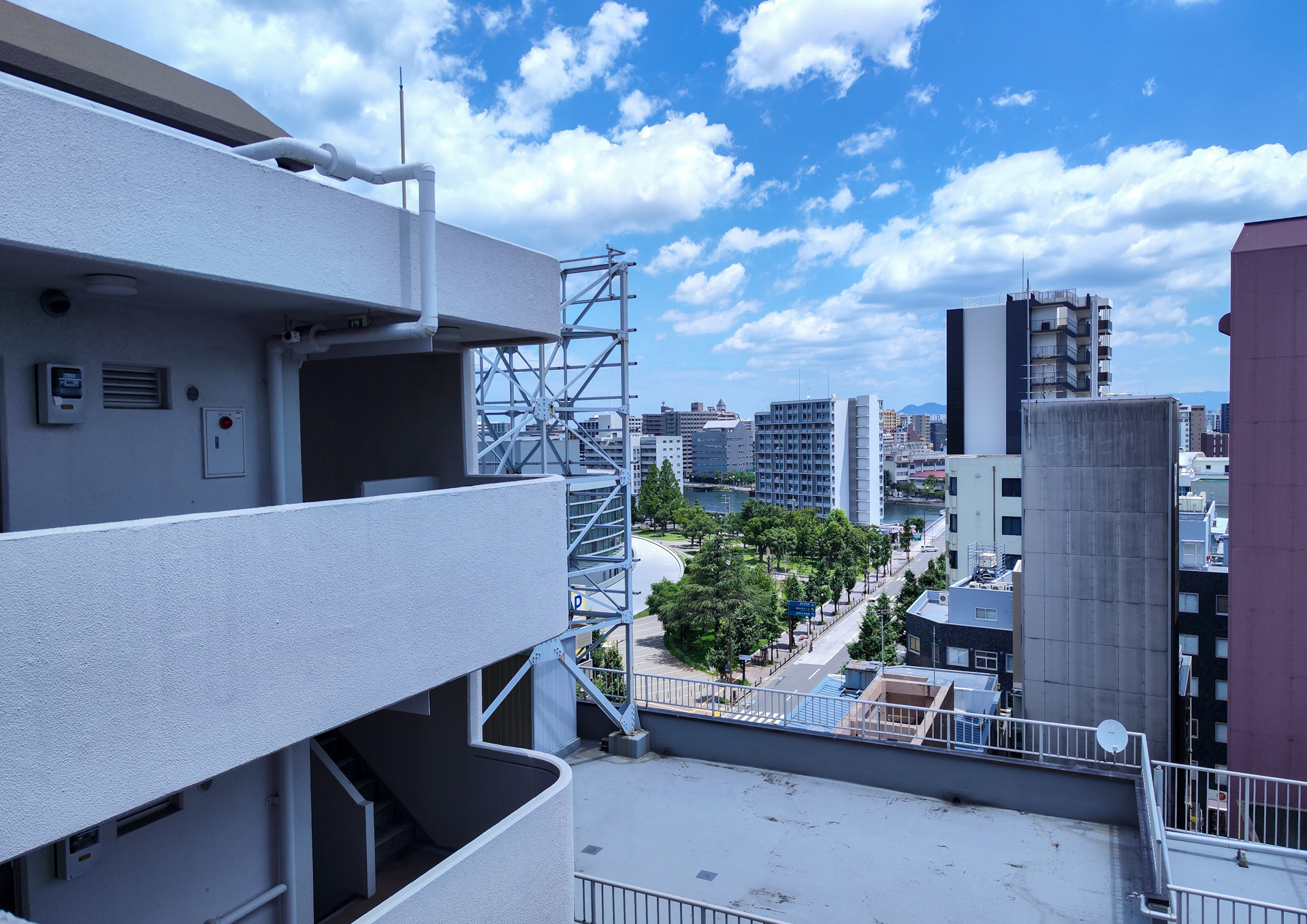 クライアントの福岡オフィス（11階）からの眺望